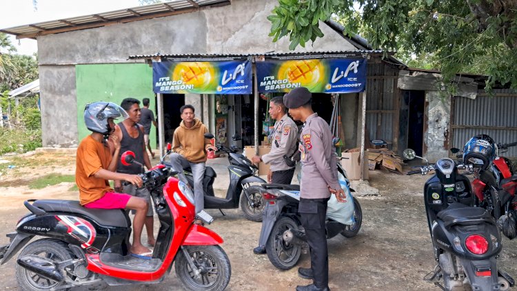 Polsek Rote Barat Daya Menggelar Patroli Pencegahan Aksi Premanisme Operasi Pekat Turangga 2025