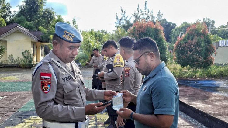 Unit Propam Polsek Rote Barat Lakukan Gartiplin Terhadap Personel Polsek Rote Barat