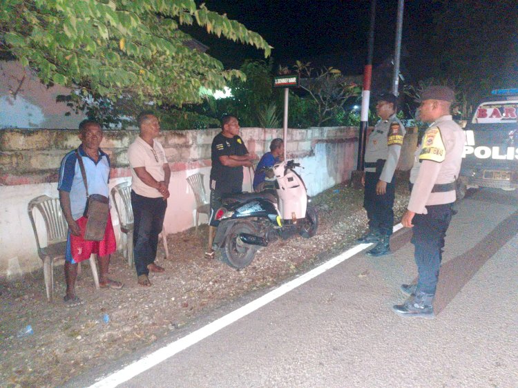 Patroli Malam Polsek Pantaiibaru Untuk  Cegah Aksi  Kriminalitas