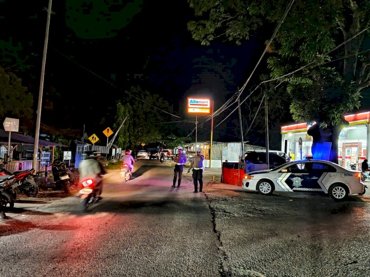 Satlantas Polres Rote Ndao Intensifkan Patroli Malam Cegah Kejahatan Dan Pelanggaran Lalu Lintas