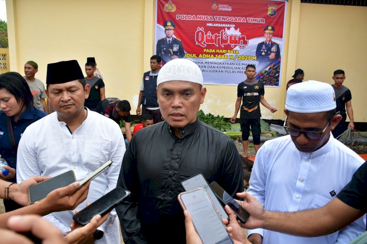 Polda NTT Sembelih 115 Hewan Kurban Sambut Idul Adha 1446 H