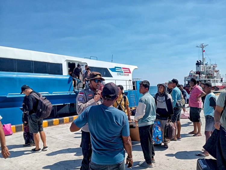 Personel Polsek Lobalain Tingkatkan Pengamanan Pada Pelabuhan Baa
