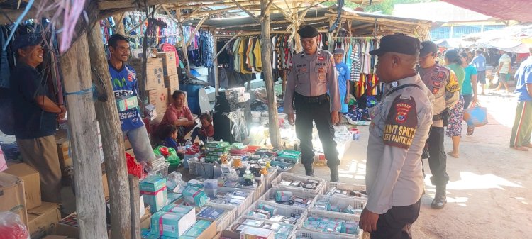 Personel Polsek Pantaibaru Lakukan Patroli Dialogis, Ciptakan Rasa Aman Bagi Masyarakat