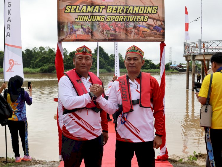 Lomba Besei Kambe di Polda Kalteng, Sarana Lestarikan Budaya Lokal Dimomentum Hari Bhayangkara ke-79
