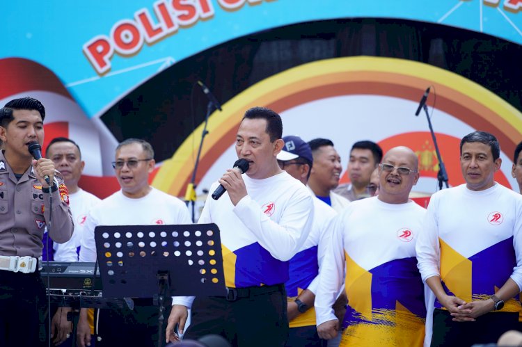 Bhayangkara Sport Day: Kapolri Bawakan Lagu God bless dan Bon Jovi di Bundaran HI