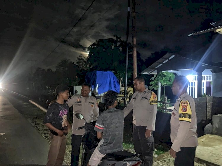 Patroli Malam Personel Polsek Rote Tengah Untuk Cegah Gangguan Kamtibmas