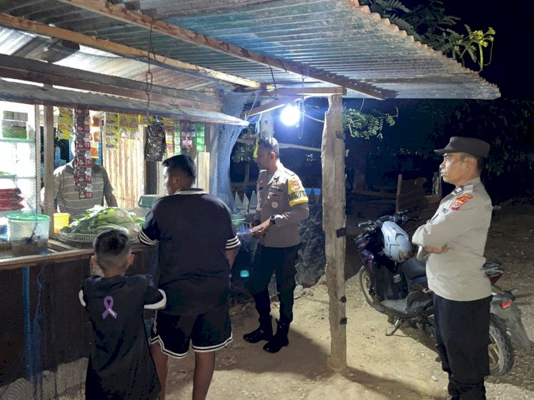 Patroli Malam, Upaya Polsek Rote Tengah Ciptakan Kamtibmas Yang Aman