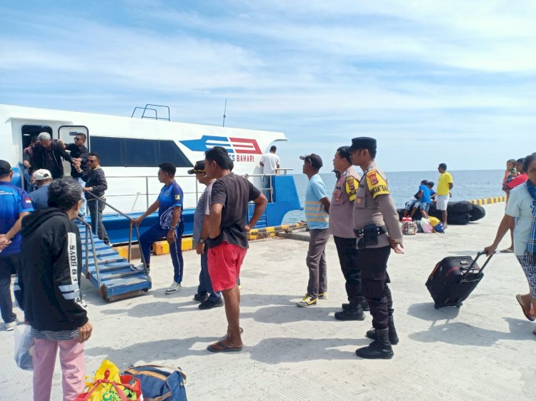 Pengamanan Ketat Di Area Pelabuhan Baa Untuk Jaga Kenyamanan Pengguna Jasa Transportasi Laut