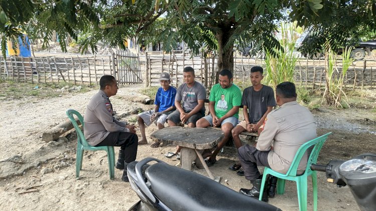 Patroli Dialogis Personel Polsek Rote Tengah Untuk Cegah Gangguan Kamtibmas Diwilayah Hukum Polsek Rote Tengah