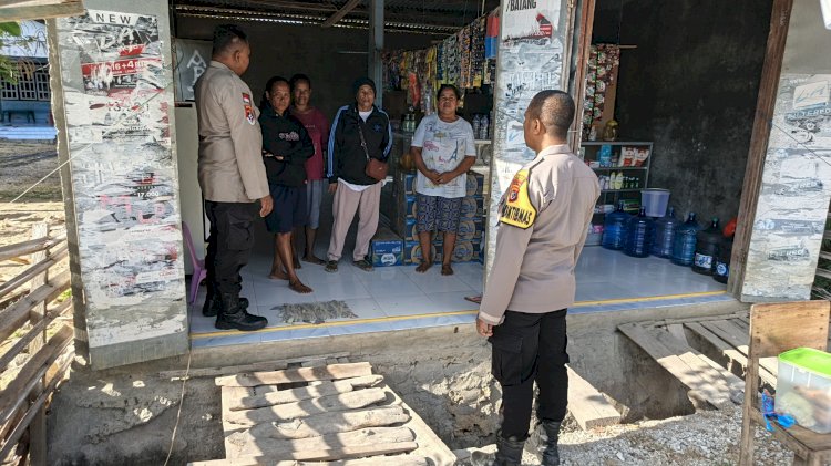 Polsek Rote Tengah Lakukan Patroli Dialogis, Wujudkan Kamtibmas Dan Beri Himbauan Bagi Warga
