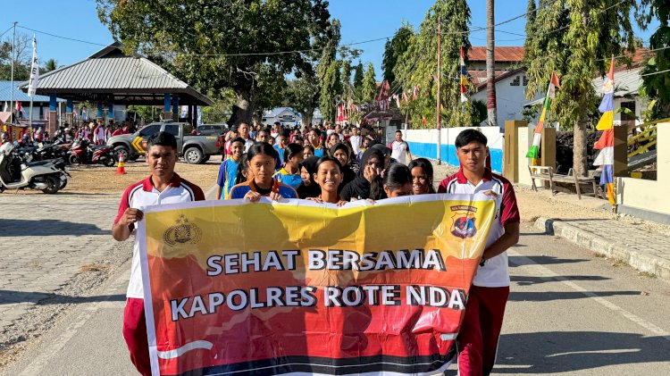 Olahraga Bersama Polres Rote Ndao dan Masyarakat, Wujud Polri Untuk Masyarakat