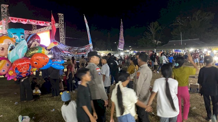 Personel Polsek Lobalain Tingkatkan Patroli Dialogis Untuk Jamin Keamanan di Area Pameran