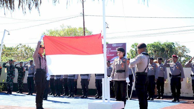 Upacara Memperingati Hari Kemerdekaan RI ke 80 Oleh Polsek Jajaran Polres Rote Ndao