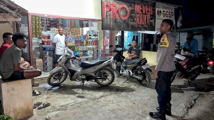 Patroli Malam Polsek Rote Barat Laut Jaga Kamtibmas Tetap Kondusif