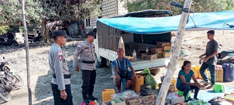 Polsubsektor Suelain Pastikan Kemanan Terjamin Pada Pasar Kuli Aisele