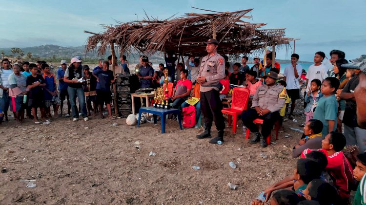 Polsek Pantaibaru Sukses Jaga Keamanan Pertandingan Sepakbola Greder Cup