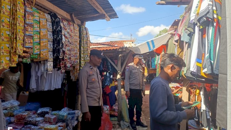 Polsek RBD Maksimalkan Pengamanan Pada Pasar Tudameda