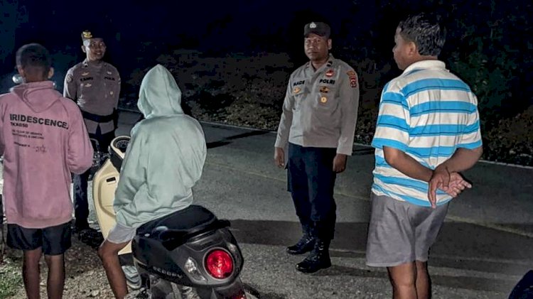 Patroli Malam Personel Polsek Rote Tengah Cegah Tindak Pidana
