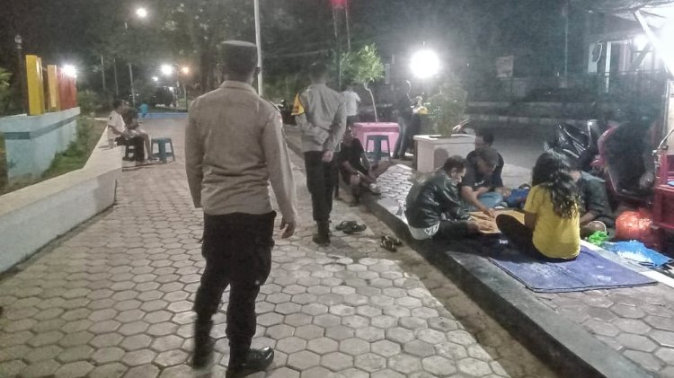 Polsek Lobalain Tingkatkan Patroli Malam di Area Publik