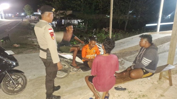 Polsek Pantaibaru Gencar Patroli Malam Dengan Pendekatan Dialogis