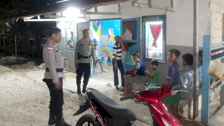 Lakukan Patroli Malam, Personel Polsek RBL Jaga Kamtibmas Tetap Kondusif
