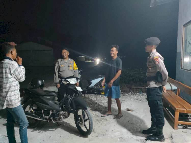 Patroli Malam Personel Polsek RBL Jamin Kenyamanan Masyarakat
