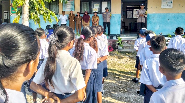 Bhabinkamtibmas Polsek RBD Sambangi Sekolah,Upaya Meningkatkan Kerjasama Dalam Jaga Keamanan