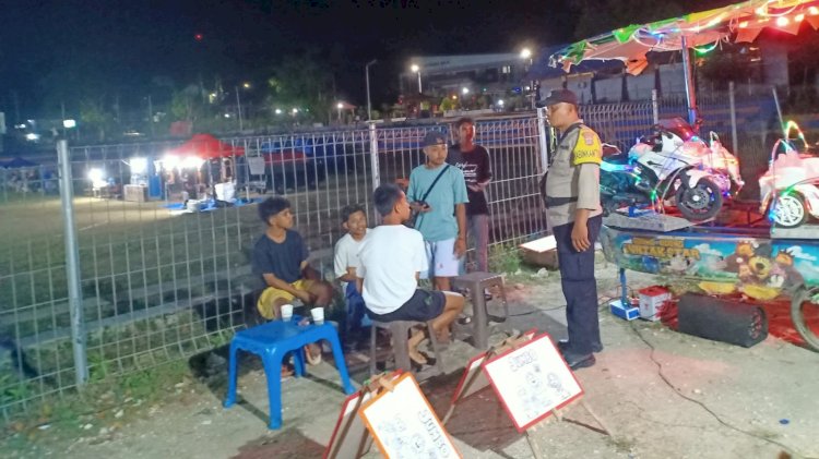 Polsek Lobalain  Lakukan Pengamanan Kegiatan Masyarakat di Lapangan Baa