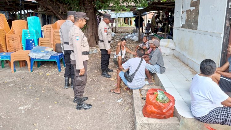 Pengamanan di Pasar Siomeda, Upaya Polsek Rote Tengah Jamin Kenyamanan Warga