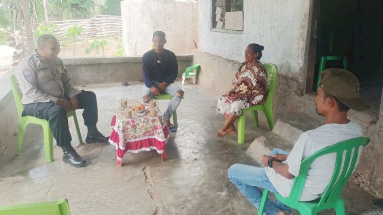 Sambangi Warga, Bhabinkamtibmas Ajak Warga Jaga Kamtibmas Kondusif