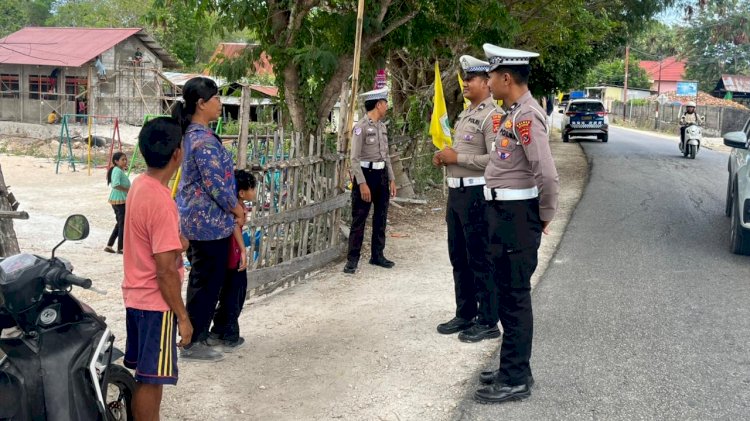 Sat Lantas Polres Rote Ndao Tingkatkan Sosialisasi Kamceltibcarlantas Bagi Masyarakat