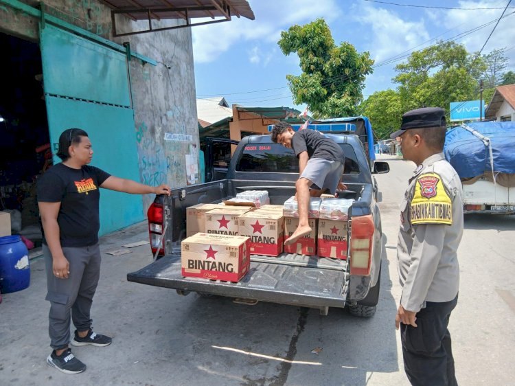 Sejumlah Minuman Beralkohol Tanpa Ijin Diamankan Polsek Lobalain, Komitmen Tekan Tindak Pidana