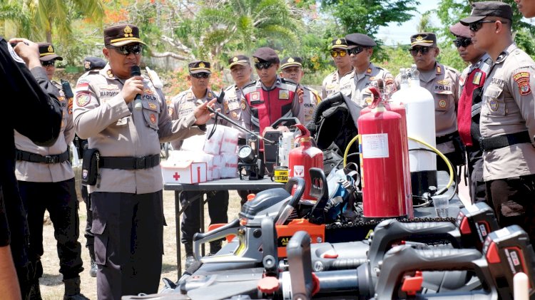 Kapolres Rote Ndao Cek Sapras Pastikan Kesiapan Hadapi Potensi Bencana Hidrometeorologi