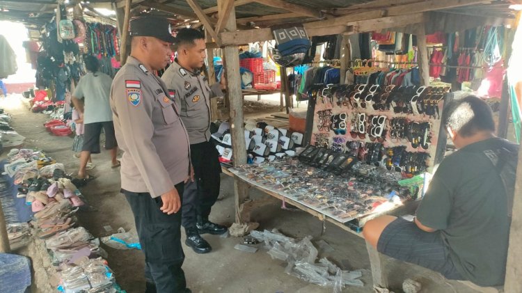 Patroli dan Pengamanan di Pasar Busalangga,  Polsek RBL Pastikan  Rasa Aman dan Nyaman Bagi Masyarakat
