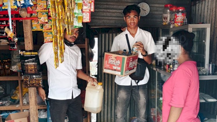 Operasi Miras di Wilayah Hukum Polsek Pantai Baru Amankan 14 Liter Sopi