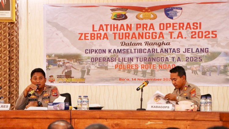 Polres Rote Ndao Gelar Lat Pra Ops Zebra Turangga 2025,Ciptakan Kamseltibcarlantas Bagi Masyarakat