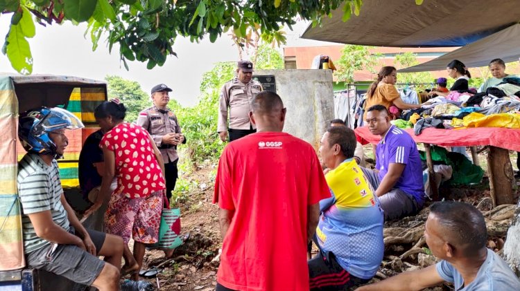 Polsek Pantaibaru Pastikan Keamanan dan Kenyamanan Masyarakat di Pasar Olafulihaa