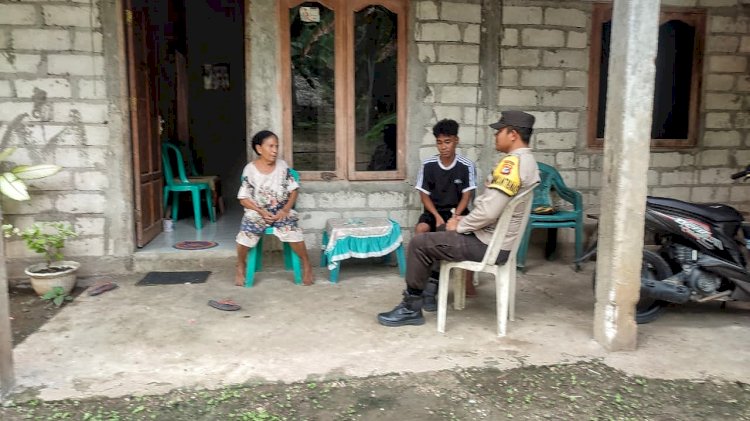 Sambangi Warga Binaan, Bhabinkamtibmas Polsek RBD Ajak Untuk Jaga Keamanan Lingkungan