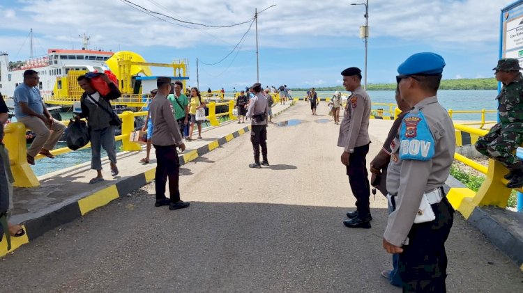 Polsek Pantaibaru Maksimalkan Pengamanan Pada Pelabuhan Pantaibaru