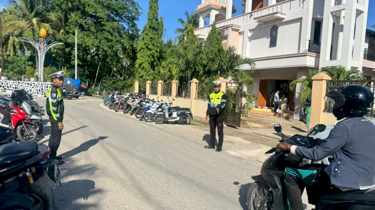 Sat Lantas Polres Rote Ndao Lakukan Pengamanan Pada Tempat Ibadah