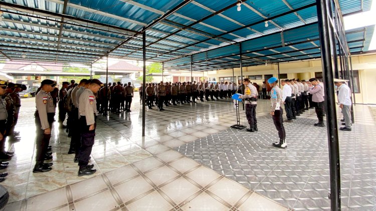 Apel Jam Pimpinan, Kapolres Tekankan  Berikan Pelayanan Terbaik Bagi Masyarakat