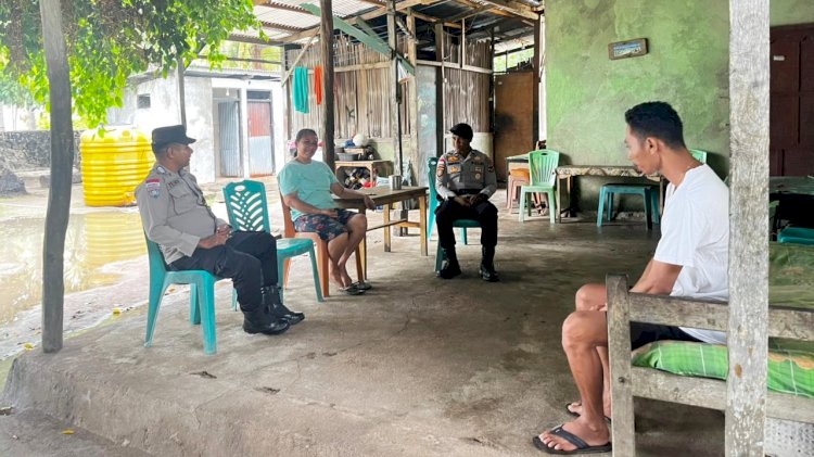 Patroli Dialogis dan Sambang Personel Polsek Rote Barat Jaga Kamtibmas Tetap Kondusif