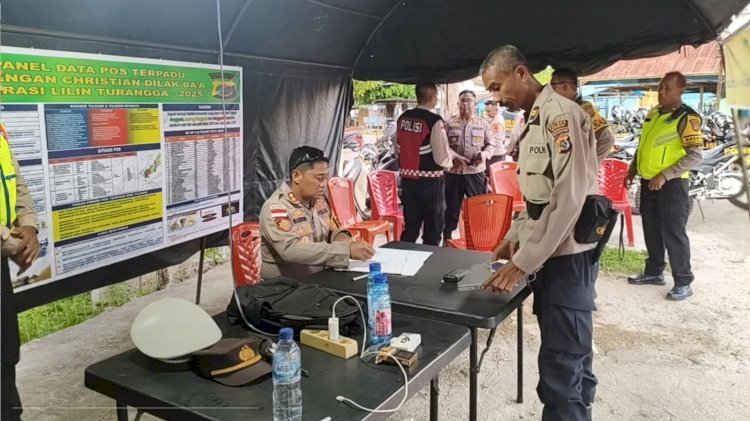 Kapolres Rote Ndao Cek Kesiapan Pos Pam Operasi Lilin Turangga 2025