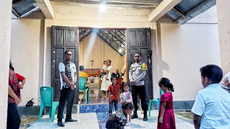 Operasi Lilin Turangga 2025, Polsek Rote Barat Laut Jamin Kenyamanan Ibadah Tahun Baru