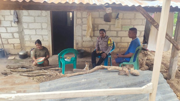 Kegiatan Preemtif Bhabinkamtibmas Polsek Lobalain di Desa Kuli Aisele