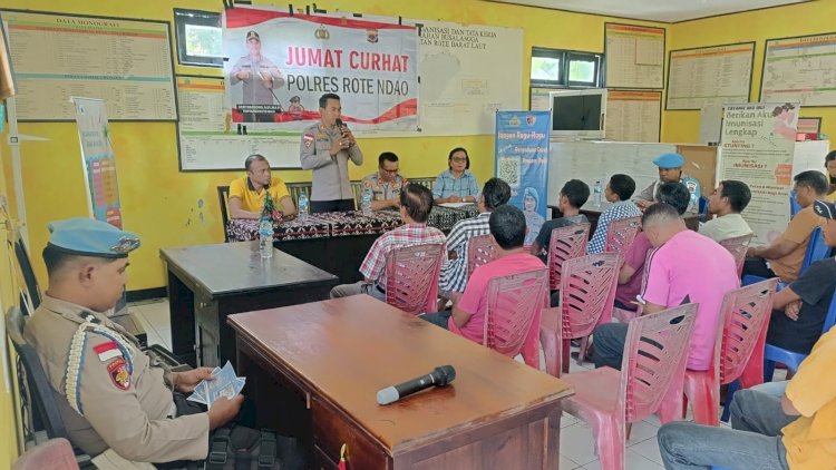 Gelar Jumat Curhat di Busalangga, Polres Rote Ndao  Dengar Langsung Keluhan Warga