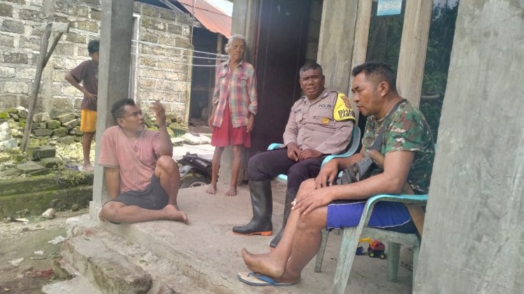 Sambangi Warga, Bhabinkamtibmas Polsek Rote Selatan Jaga Kemitraan Dengan Warga Binaan