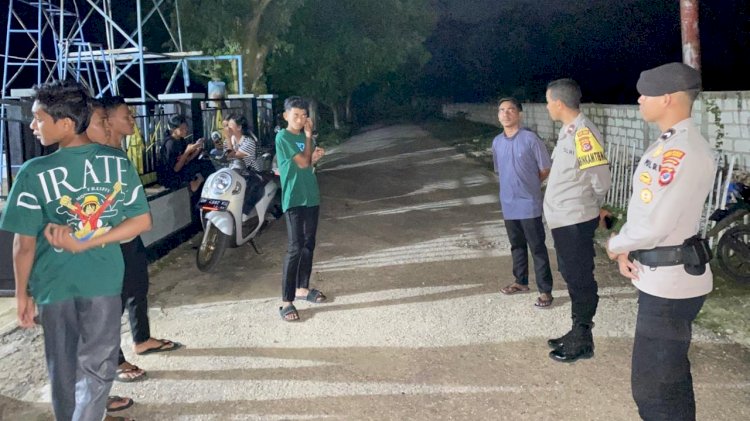 Polsek Rote Tengah Gelar Patroli Malam Cegah Gangguan Keamanan