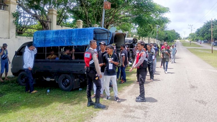 Patroli Preventif Presisi Samapta Polres Rote Ndao, Monitoring Pelaksanaan Sidang di Pengadilan Rote Ndao