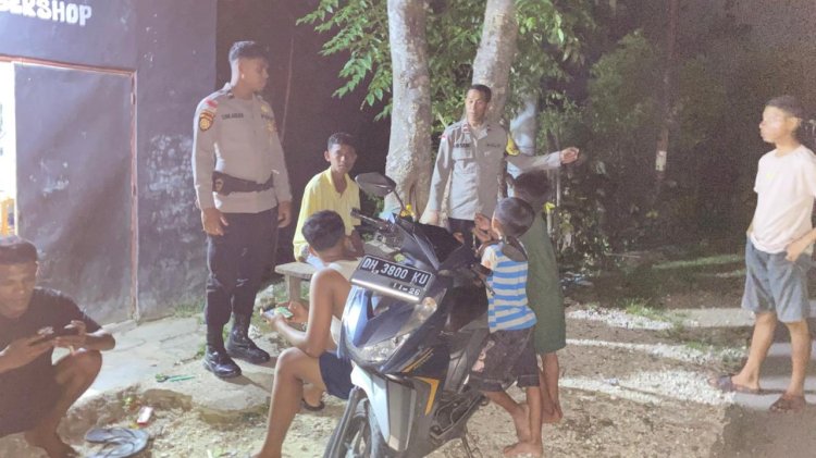 Patroli Malam Personel Polsek Rote Tengah, Upaya Untuk Cegah Gangguan Keamanan